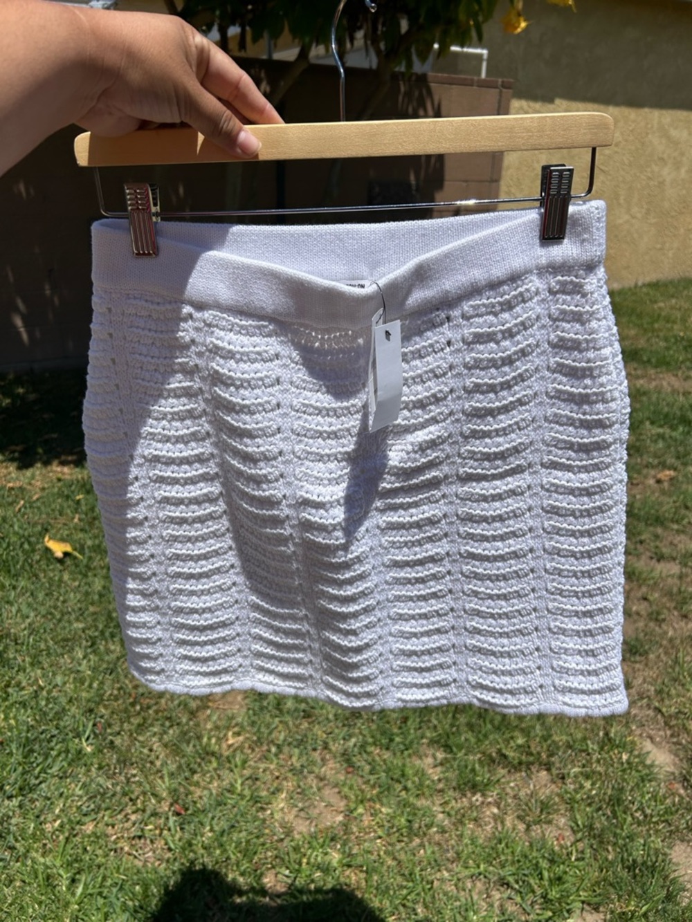 Cotton On White Knit Mini Skirt